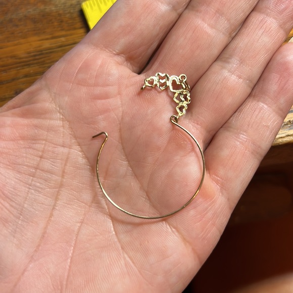 Vintage 14K Gold 1984 Hearts Charm Holder Pendant - Picture 12 of 16